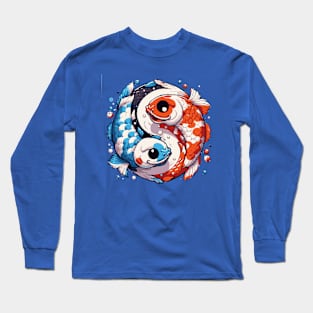 Koi Fish Forming Yin and Yang Long Sleeve T-Shirt